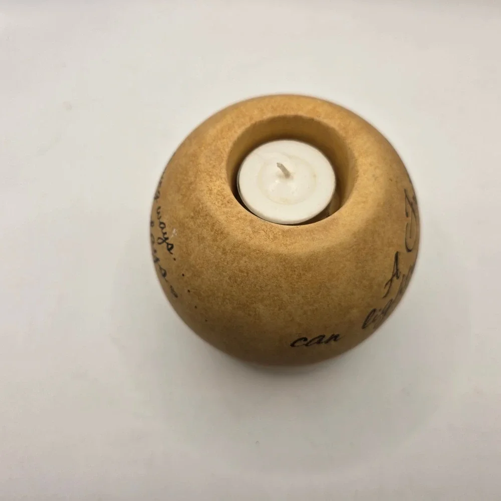 Comfort Candles Pavilion Gift Company Friend Tea Light Holder 05674 Terra Cotta